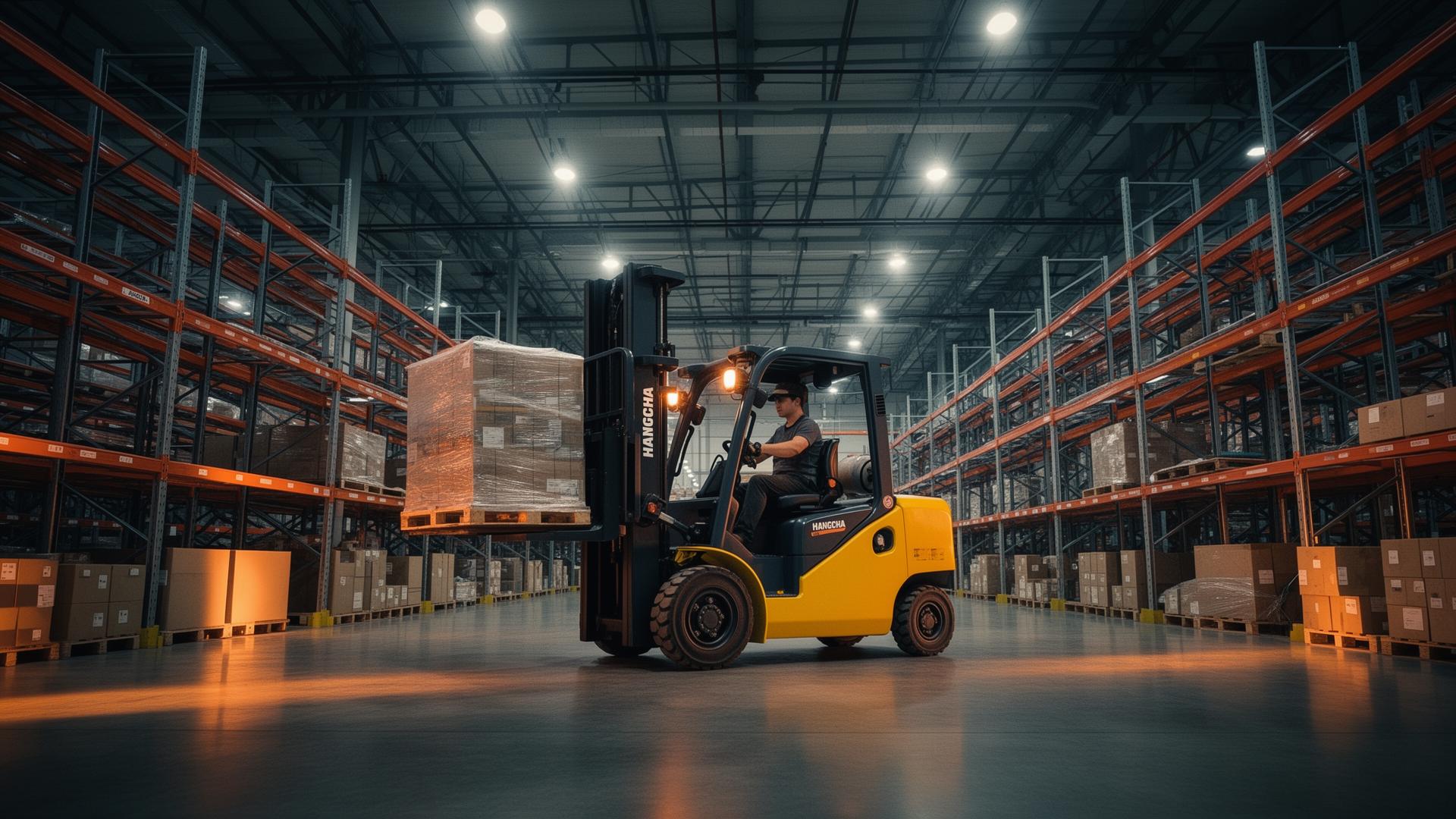 Hangcha forklift in warehouse